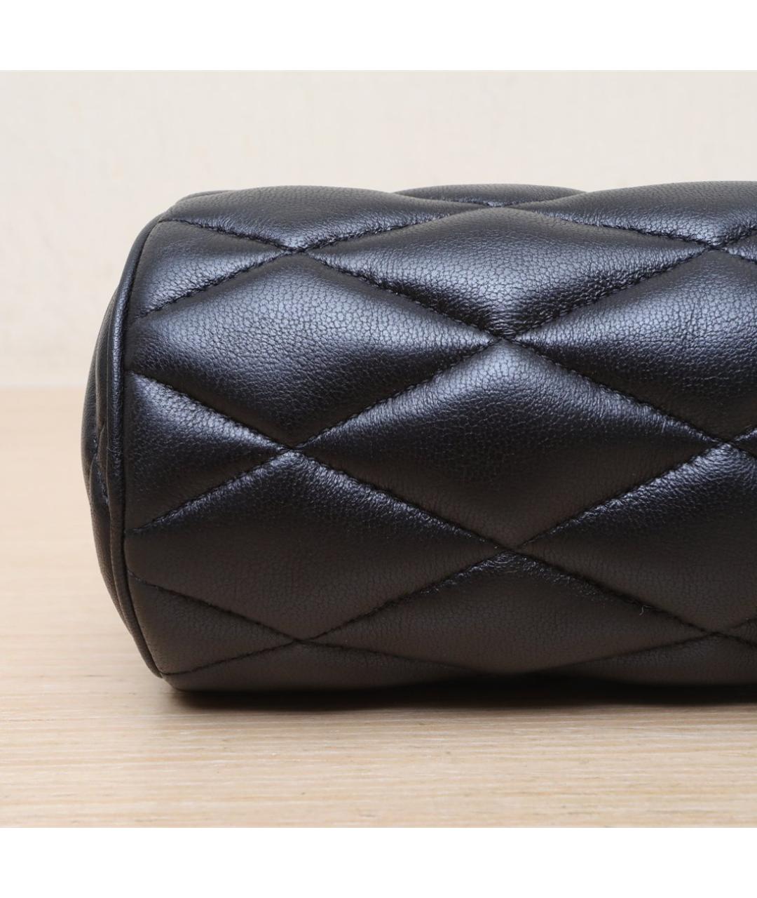 SAINT LAURENT Черная кожаная сумка через плечо, фото 9