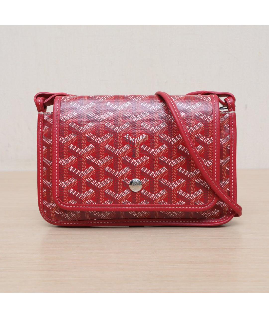 GOYARD Красная кожаная сумка через плечо, фото 3