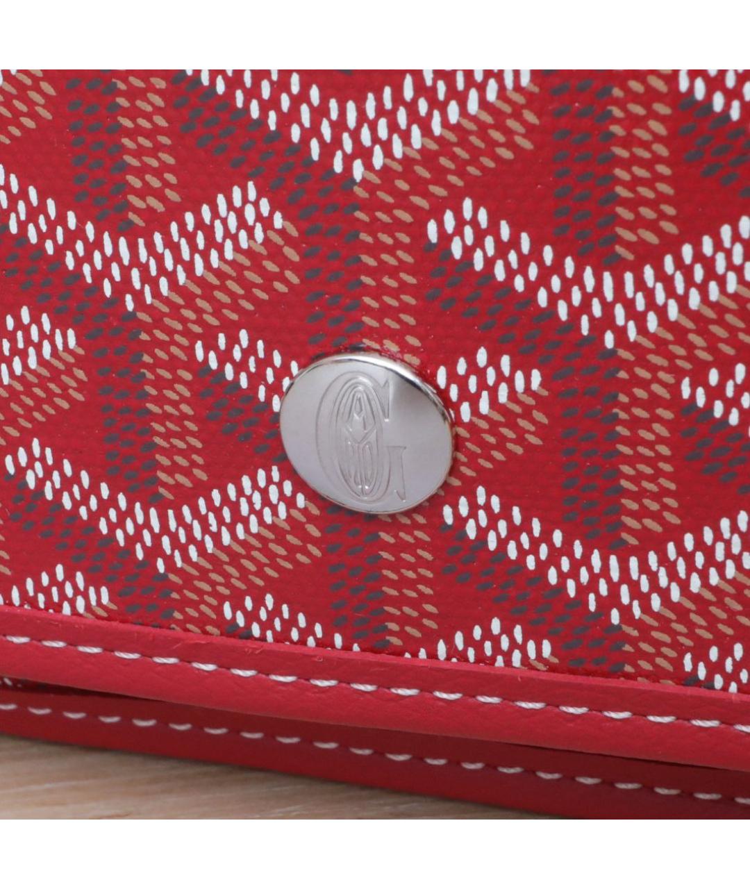 GOYARD Красная кожаная сумка через плечо, фото 8