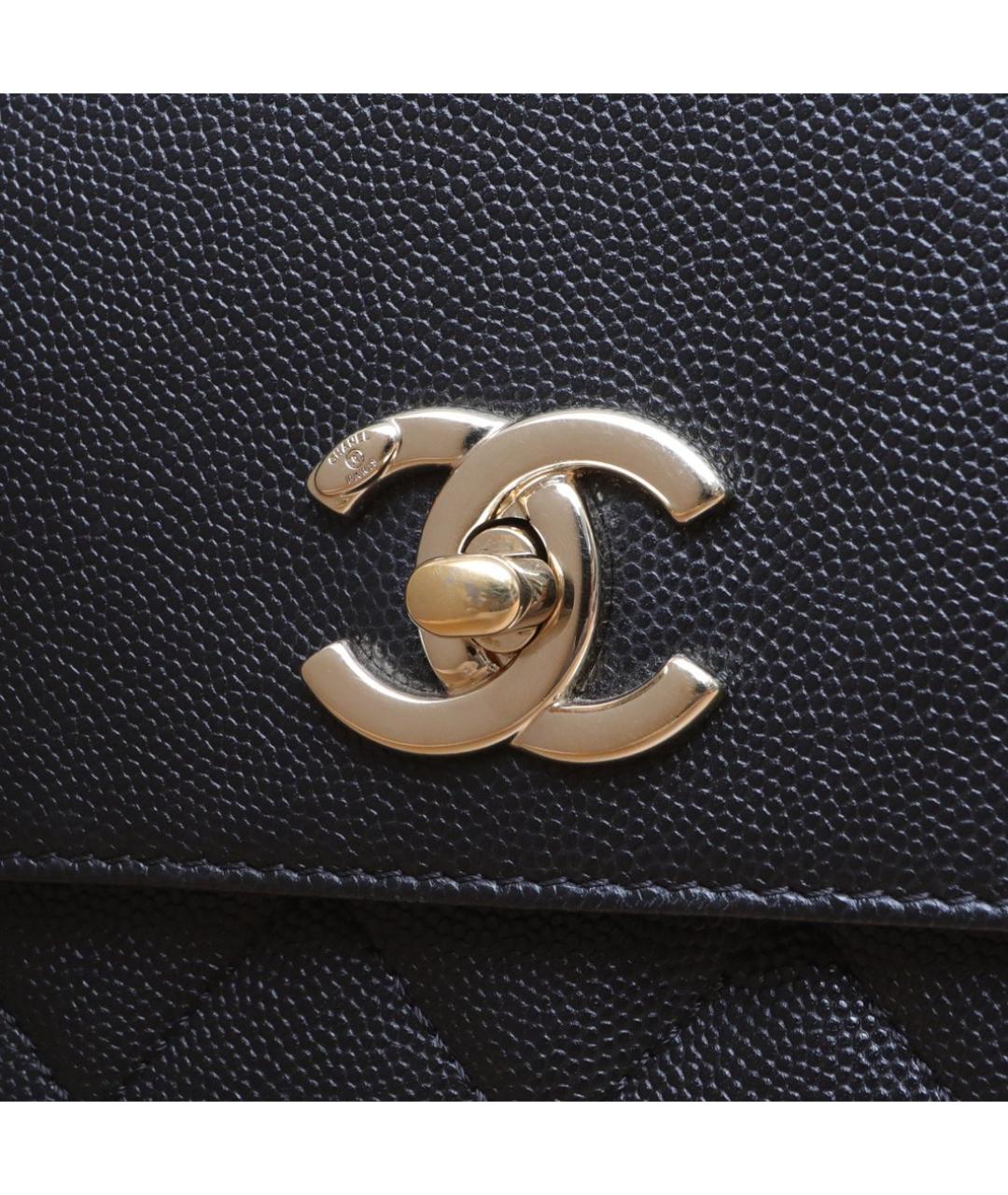 CHANEL Черная кожаная сумка через плечо, фото 8
