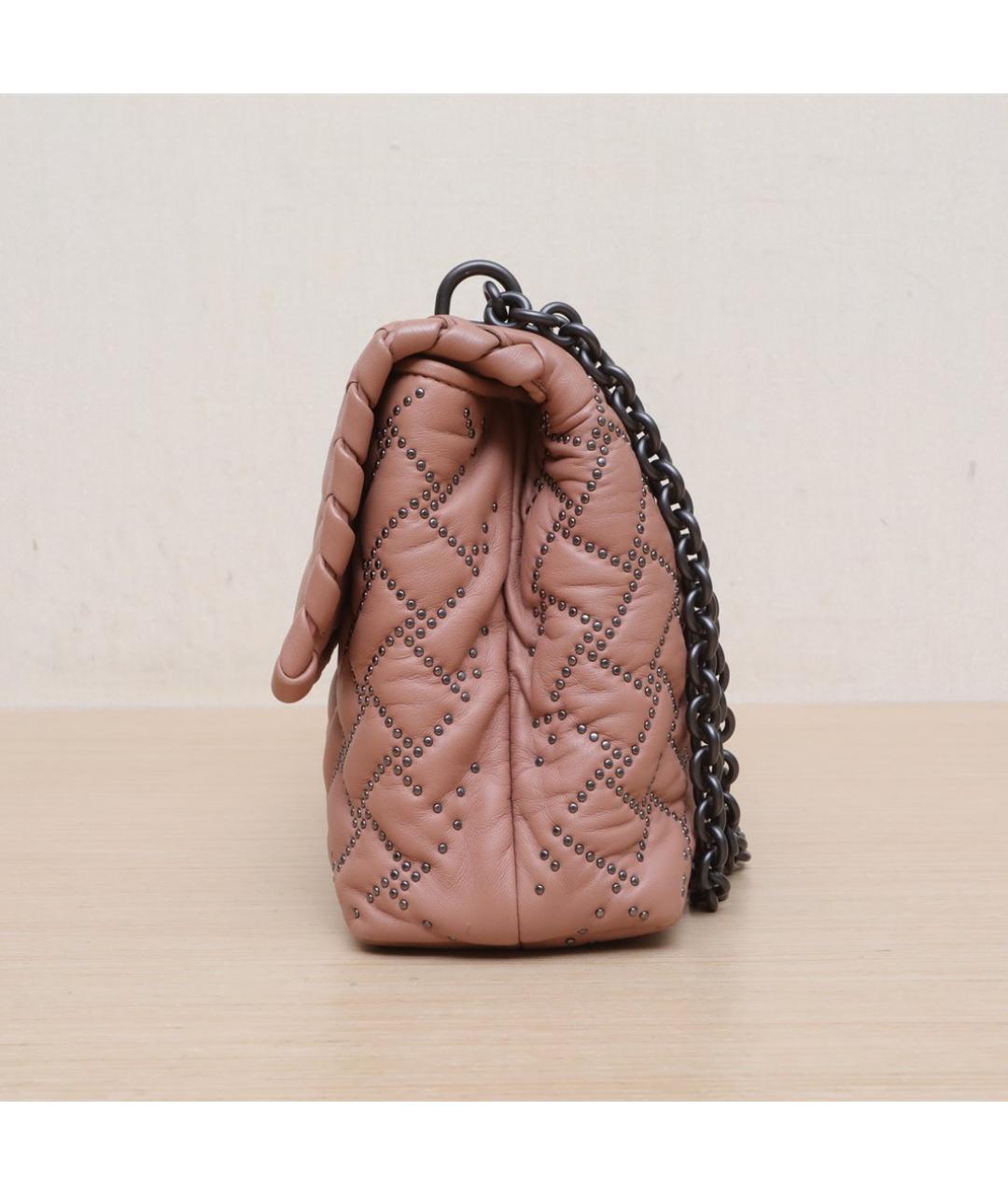 BOTTEGA VENETA Розовая кожаная сумка через плечо, фото 5