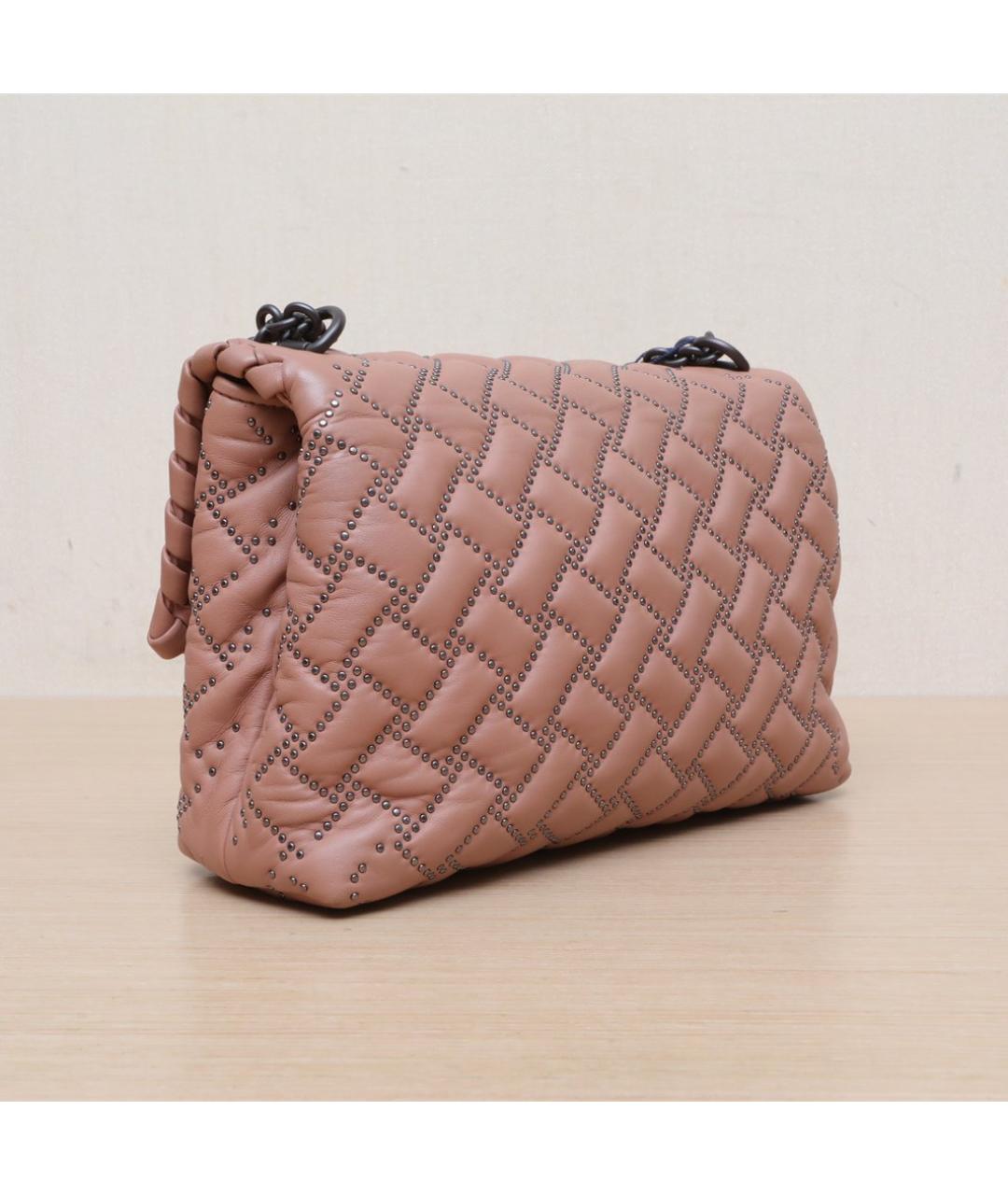 BOTTEGA VENETA Розовая кожаная сумка через плечо, фото 6