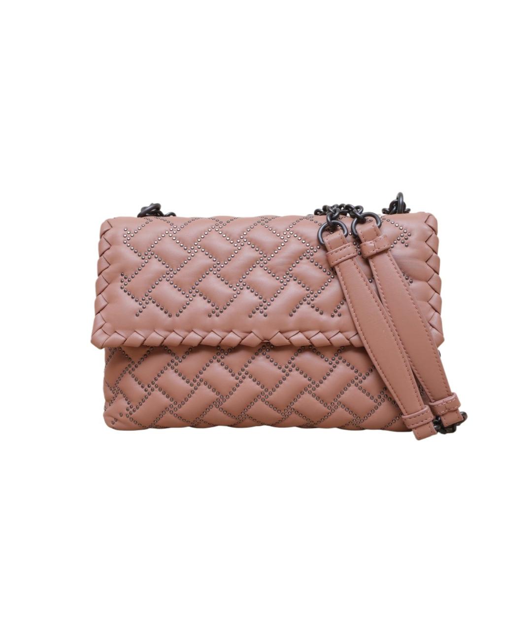 BOTTEGA VENETA Розовая кожаная сумка через плечо, фото 1