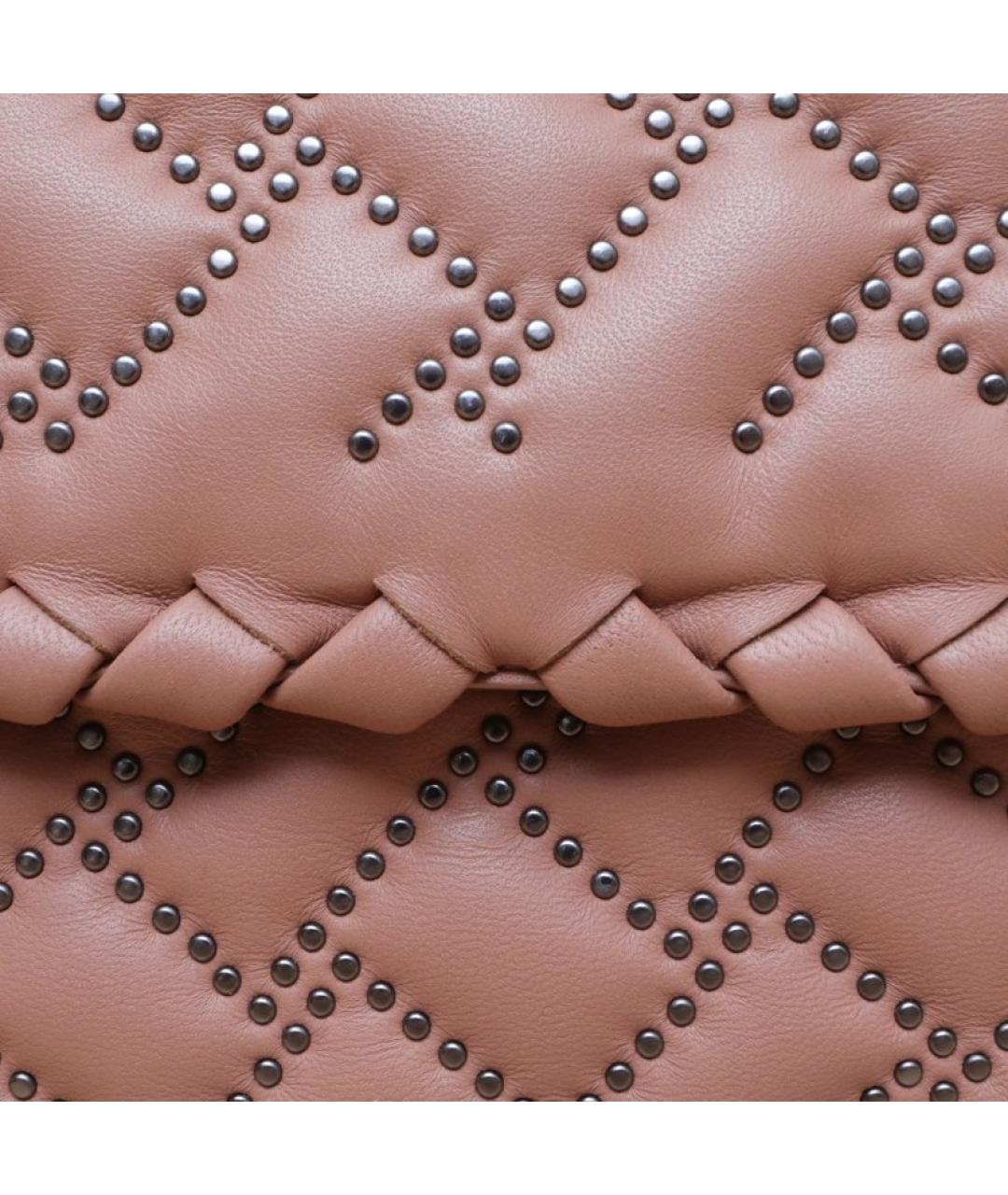 BOTTEGA VENETA Розовая кожаная сумка через плечо, фото 8