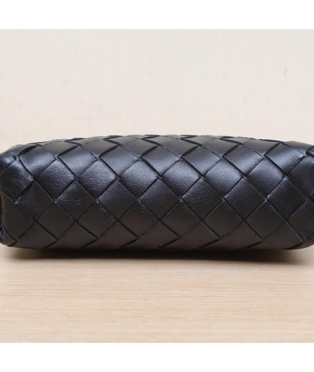 BOTTEGA VENETA Черная кожаная сумка через плечо, фото 9