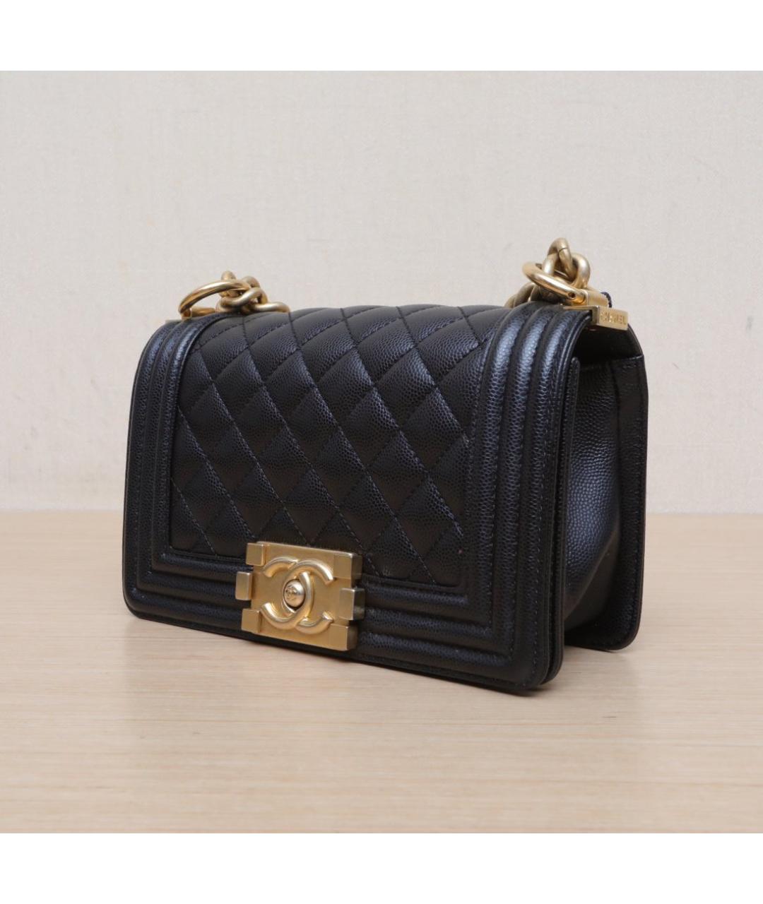 CHANEL Черная кожаная сумка через плечо, фото 4