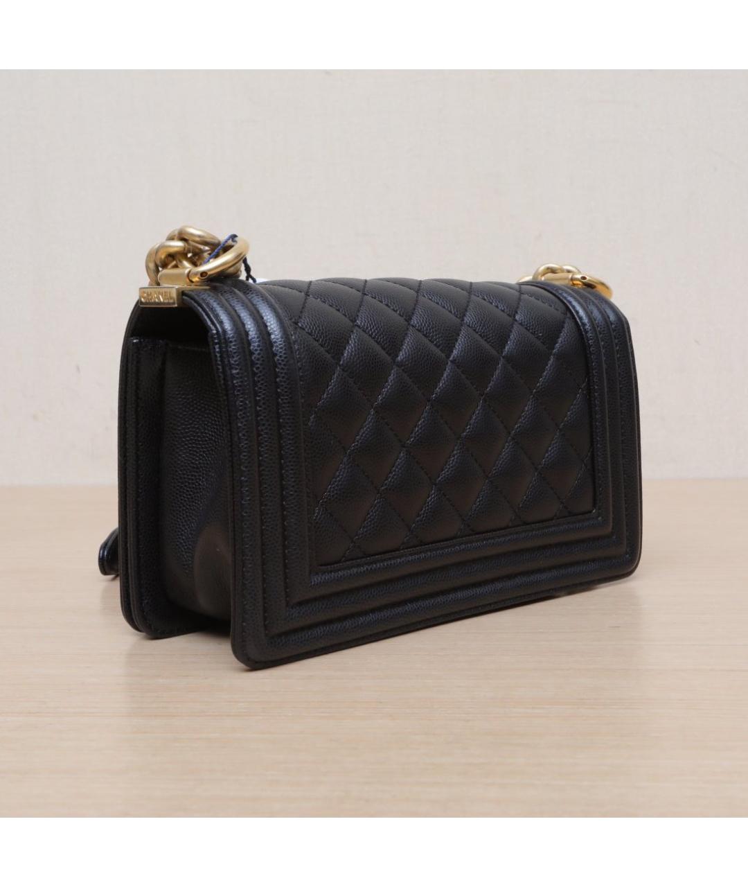 CHANEL Черная кожаная сумка через плечо, фото 6