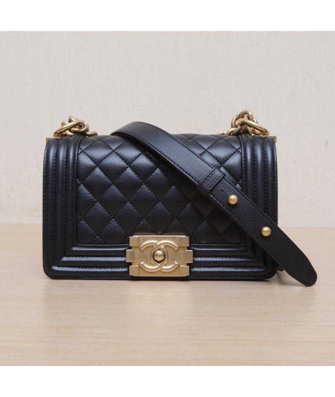 CHANEL Черная кожаная сумка через плечо, фото 3