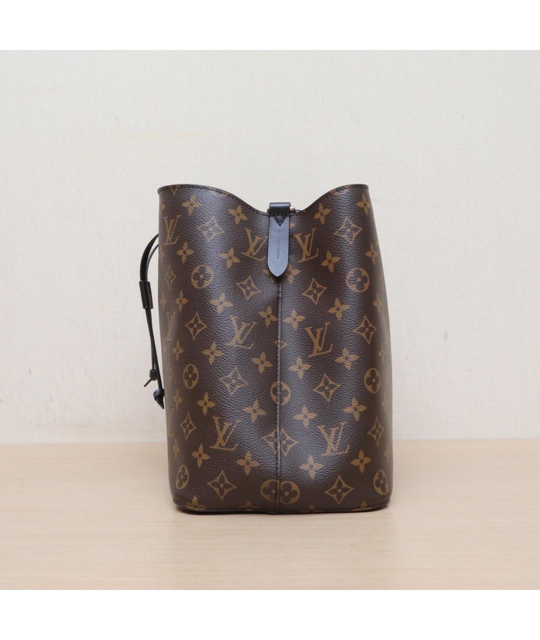 LOUIS VUITTON Коричневая кожаная сумка через плечо, фото 5