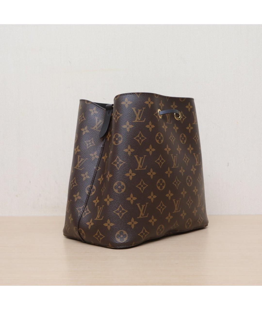 LOUIS VUITTON Коричневая кожаная сумка через плечо, фото 6