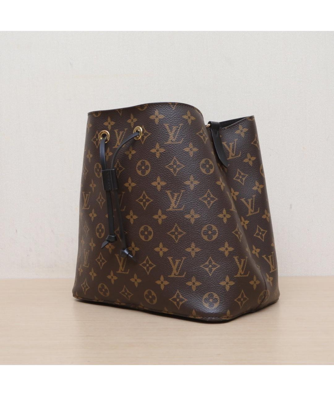 LOUIS VUITTON Коричневая кожаная сумка через плечо, фото 4