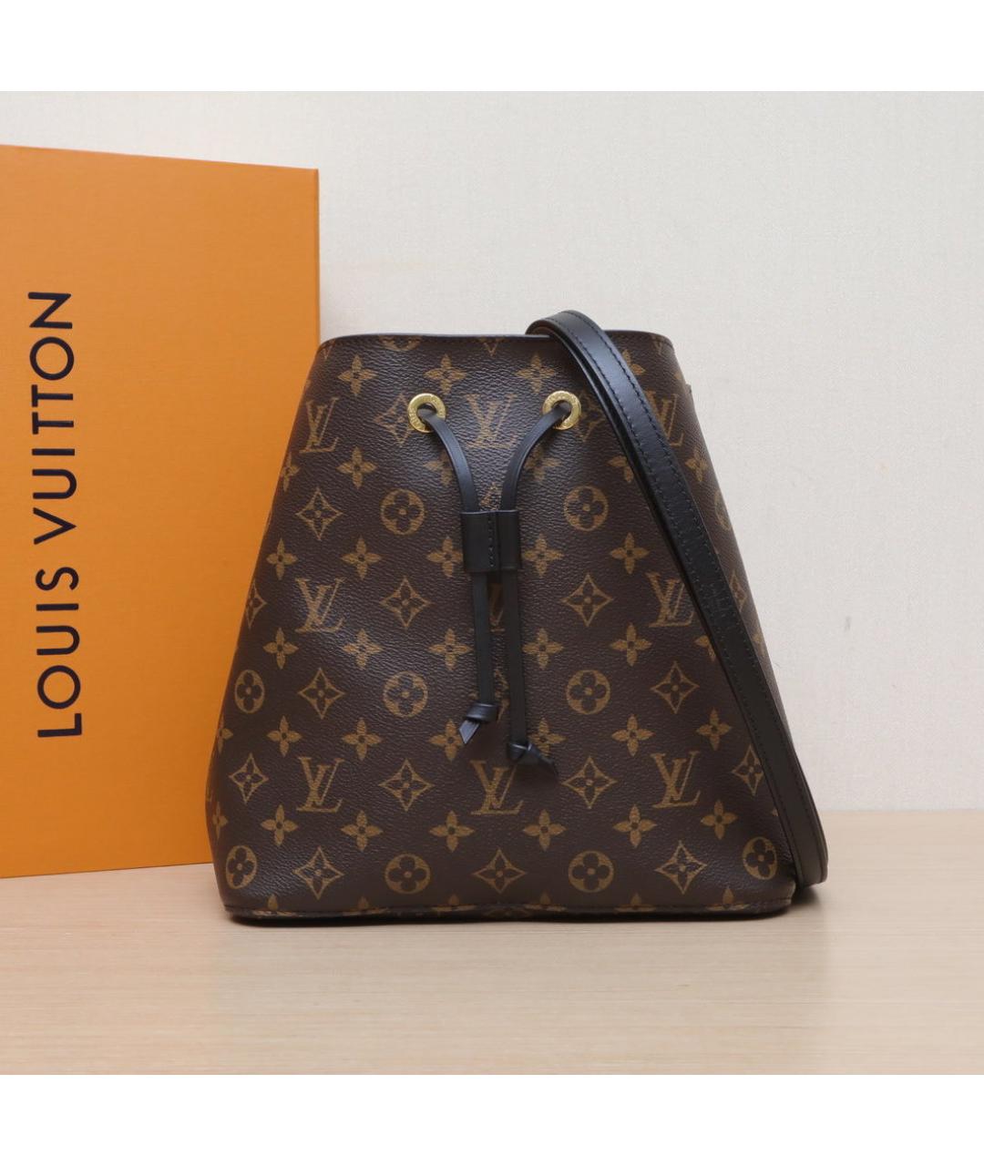 LOUIS VUITTON Коричневая кожаная сумка через плечо, фото 2