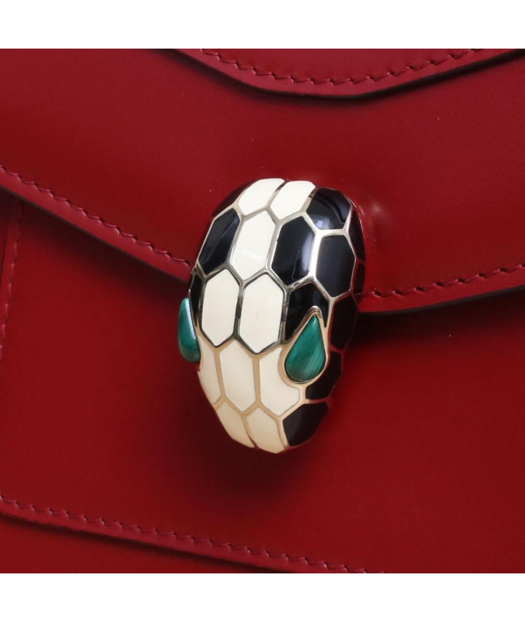 BVLGARI Красная кожаная сумка через плечо, фото 8