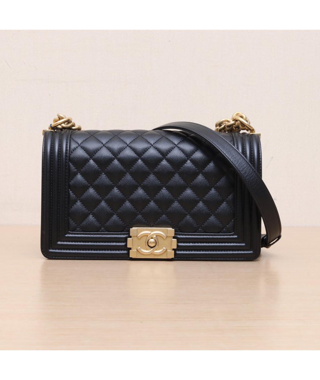 CHANEL Черная кожаная сумка через плечо, фото 3
