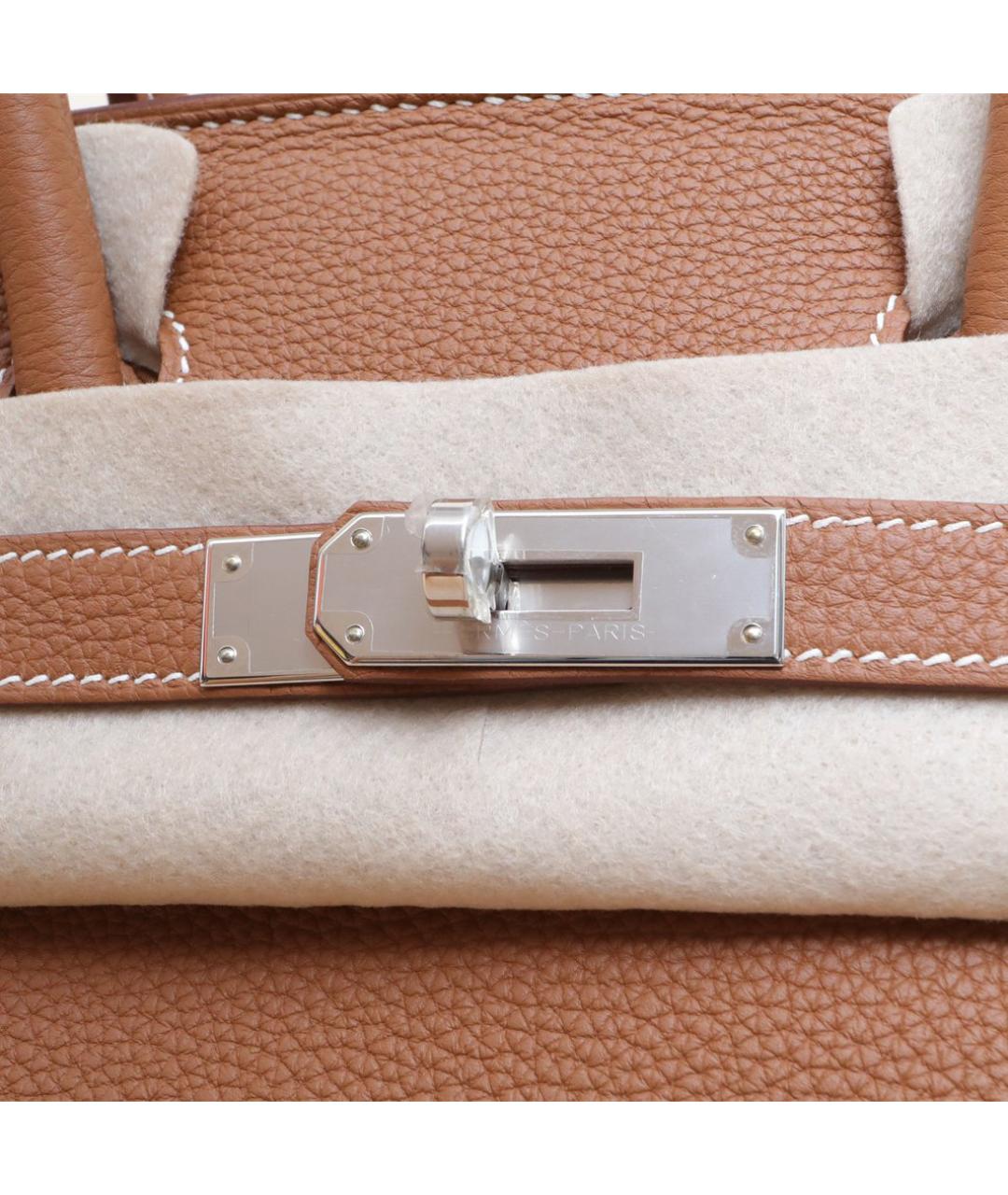 HERMES Коричневая кожаная сумка через плечо, фото 8