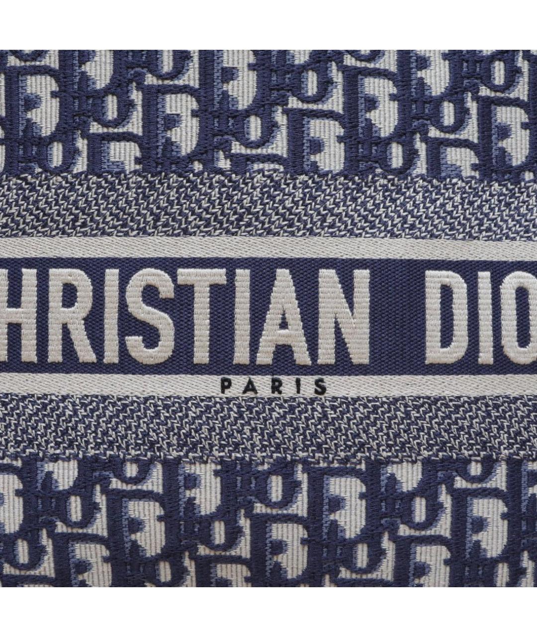 CHRISTIAN DIOR Темно-синяя сумка тоут, фото 8