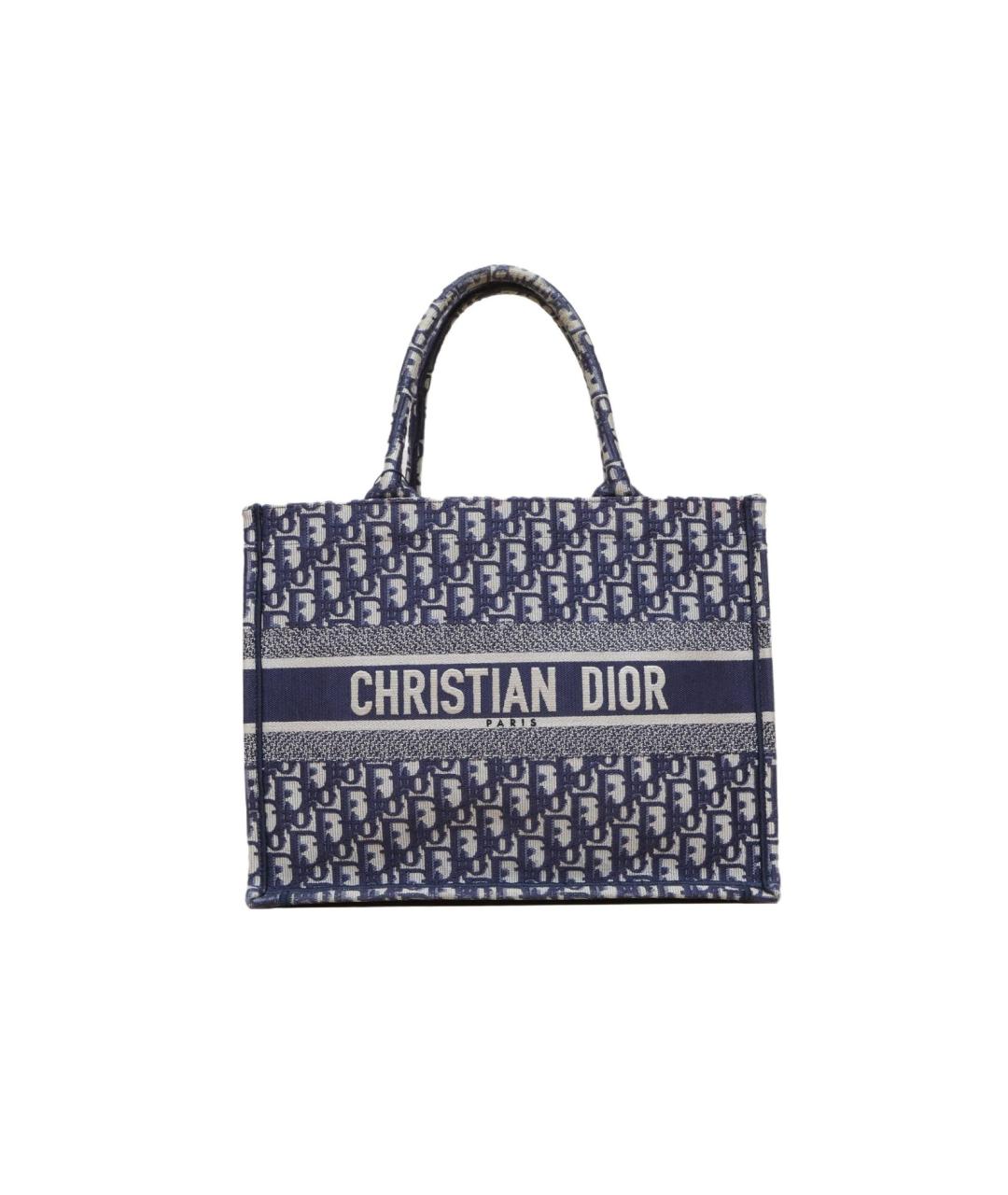 CHRISTIAN DIOR Темно-синяя сумка тоут, фото 1