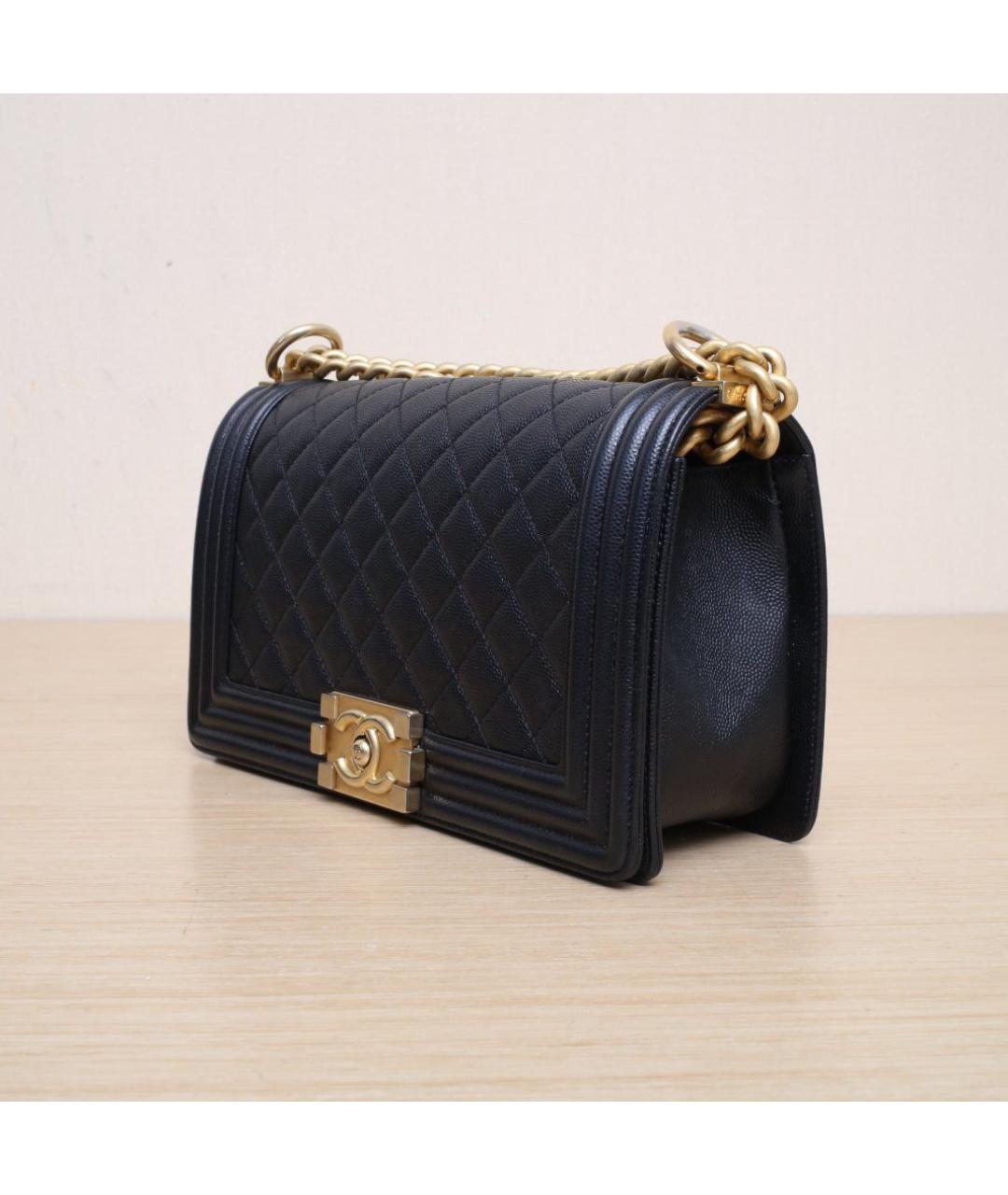 CHANEL Черная кожаная сумка через плечо, фото 4
