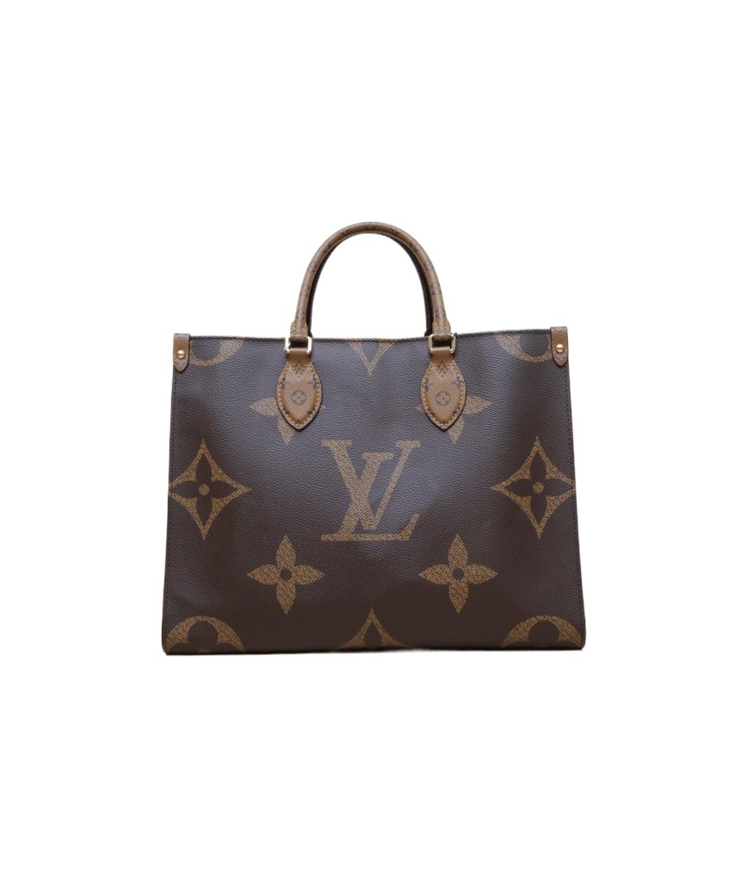 LOUIS VUITTON Коричневая кожаная сумка тоут, фото 1