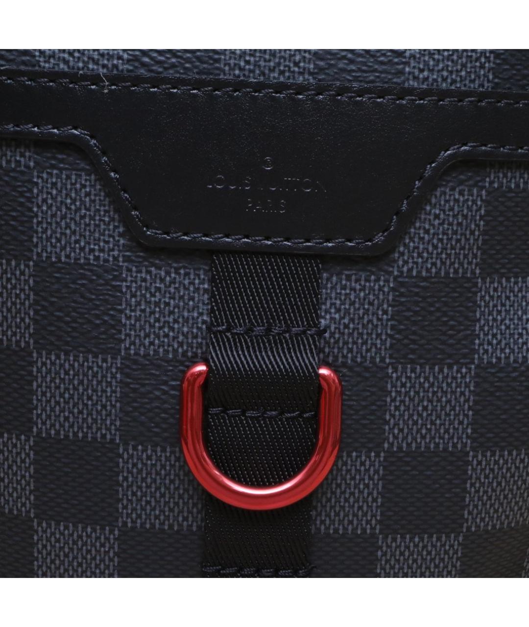 LOUIS VUITTON Черная кожаная дорожная/спортивная сумка, фото 8