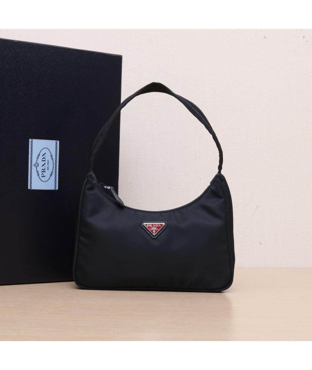 PRADA Черная синтетическая сумка через плечо, фото 2