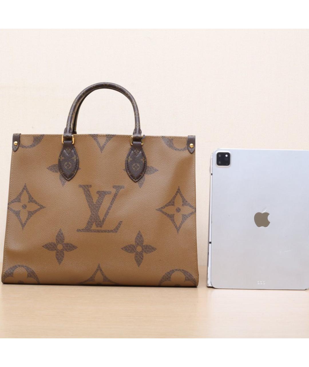 LOUIS VUITTON Коричневая сумка тоут, фото 7
