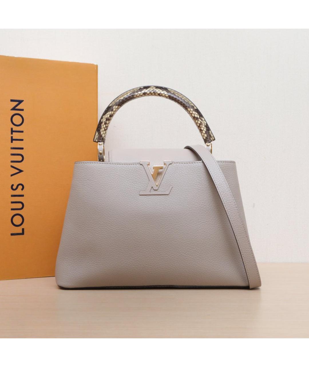 LOUIS VUITTON Бежевая сумка с короткими ручками из экзотической кожи, фото 2