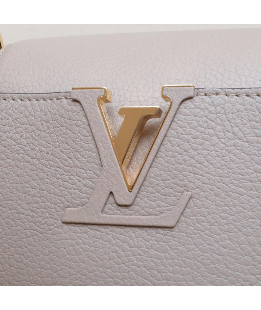LOUIS VUITTON Бежевая сумка с короткими ручками из экзотической кожи, фото 8