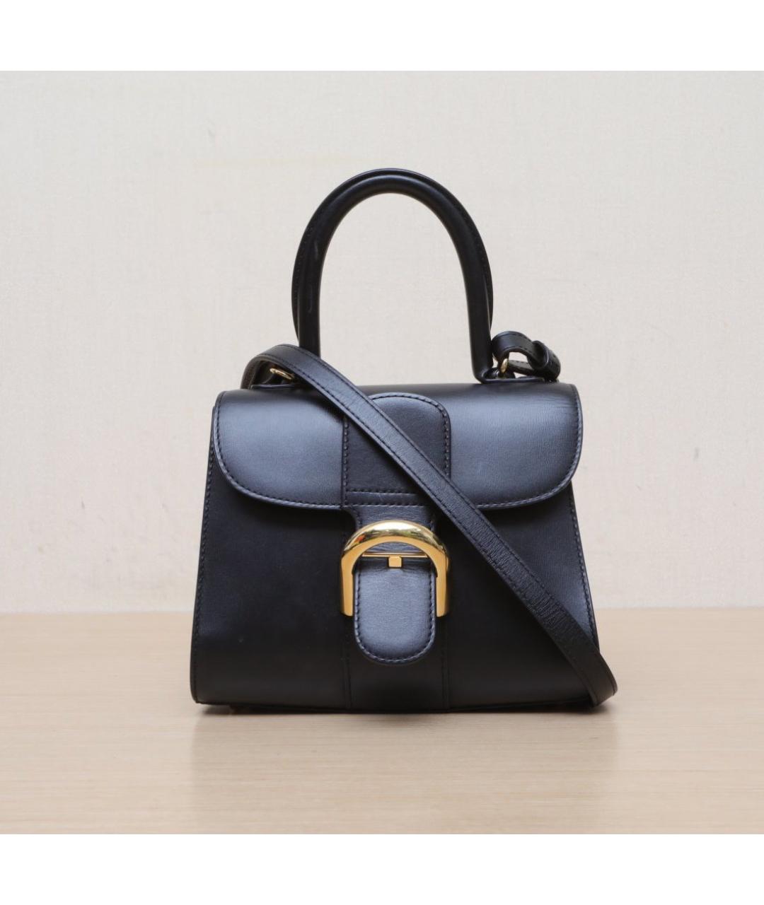 DELVAUX Черная кожаная сумка через плечо, фото 3