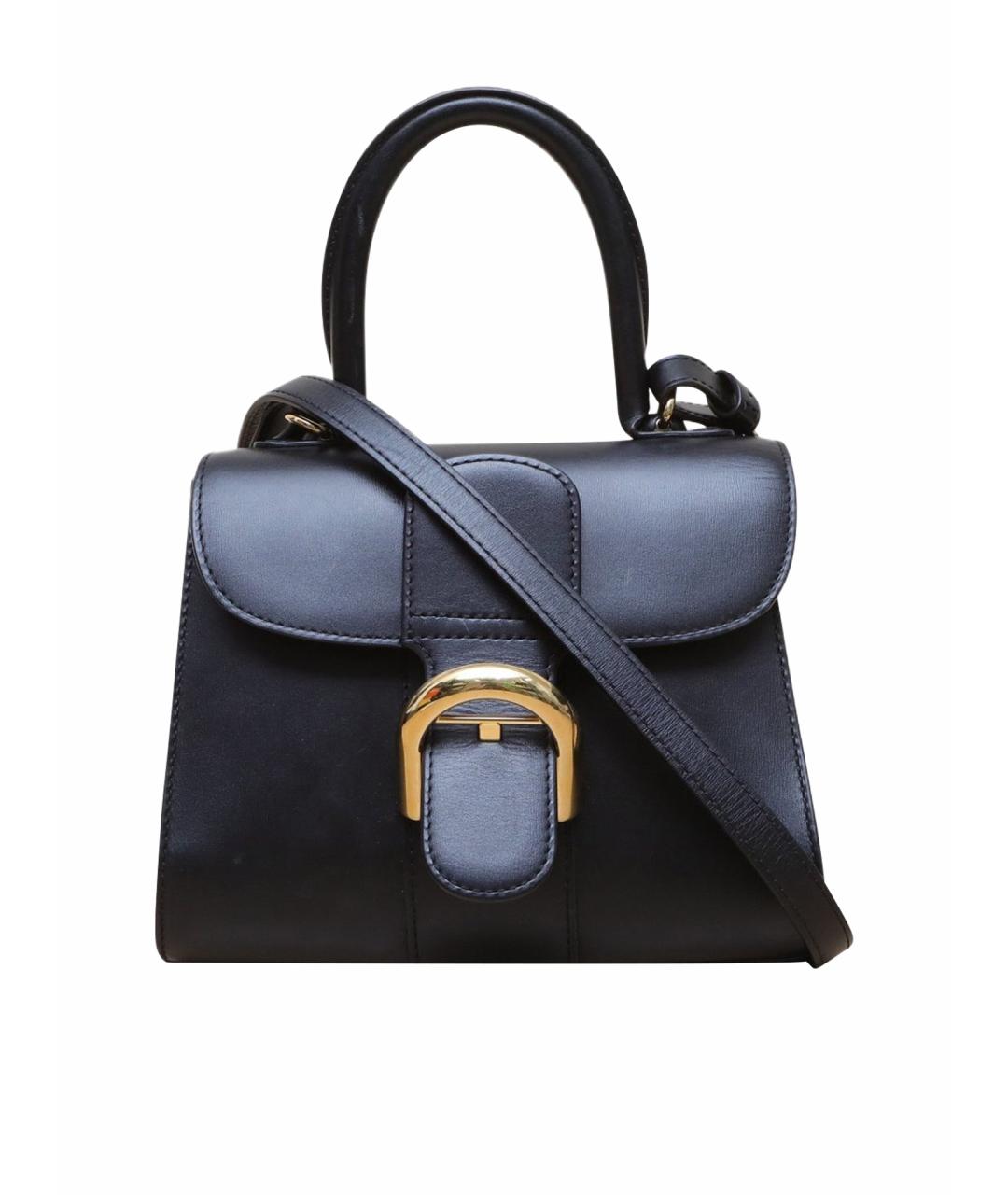 DELVAUX Черная кожаная сумка через плечо, фото 1