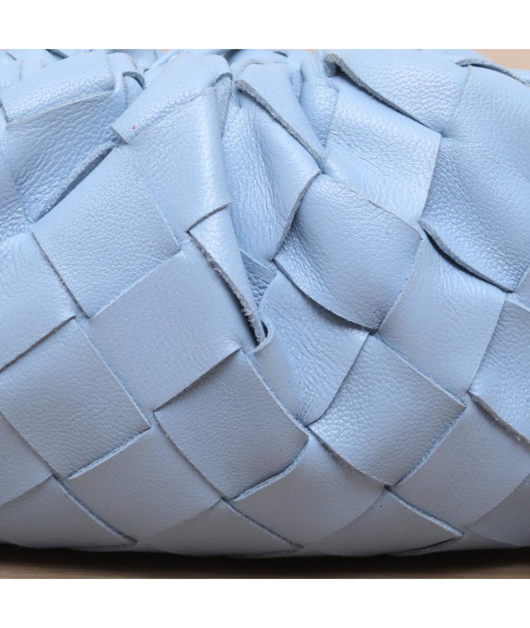 BOTTEGA VENETA Голубой кожаный кошелек, фото 8