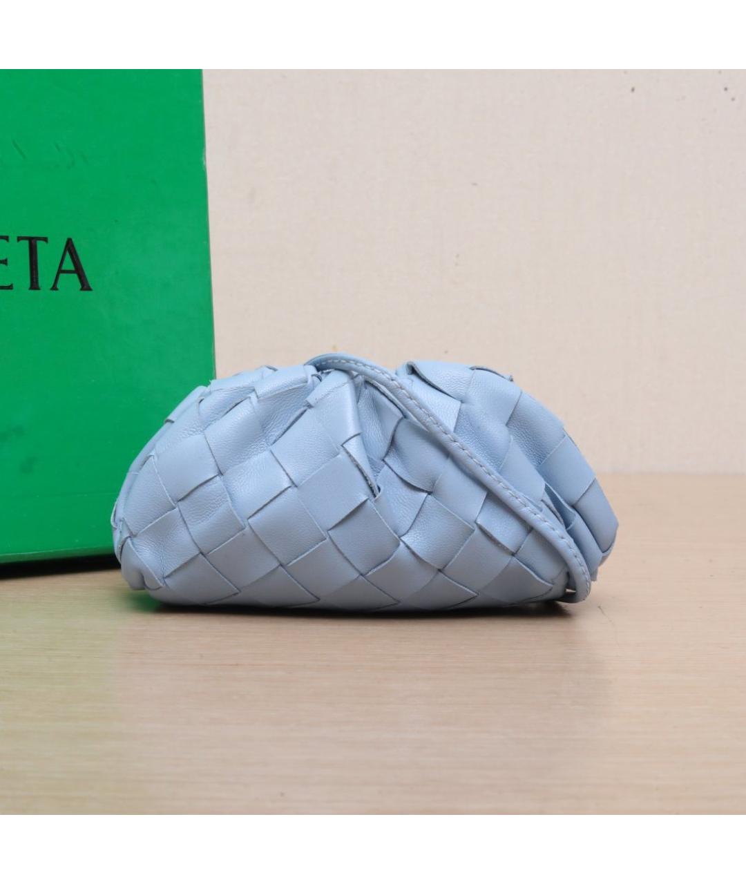 BOTTEGA VENETA Голубой кожаный кошелек, фото 2