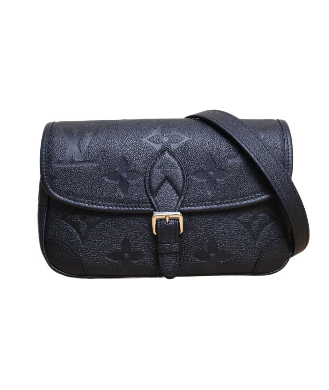 LOUIS VUITTON Черная кожаная сумка через плечо, фото 1