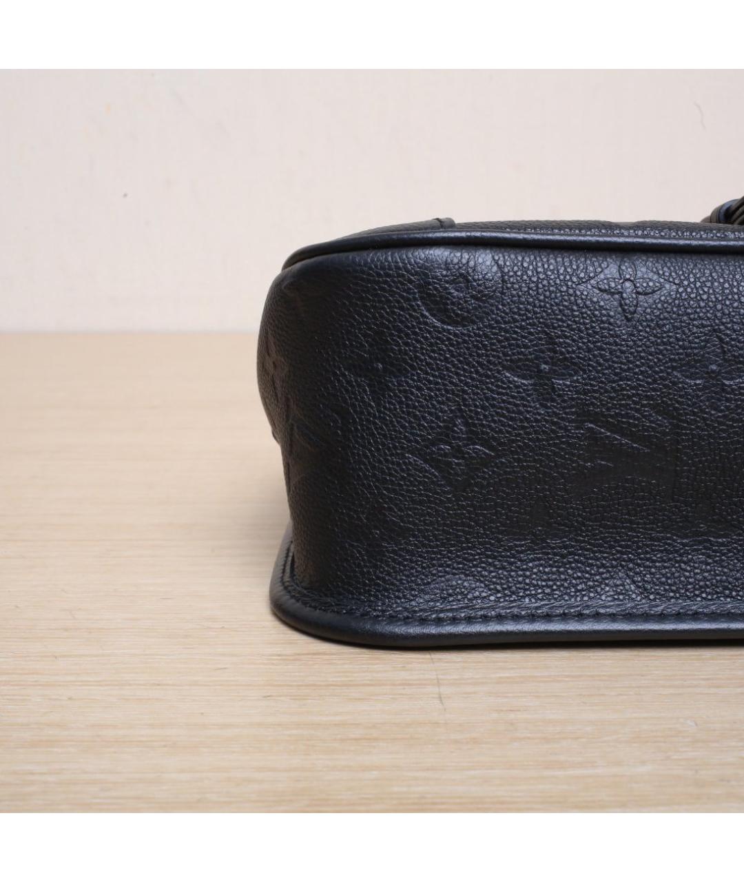 LOUIS VUITTON Черная кожаная сумка через плечо, фото 9