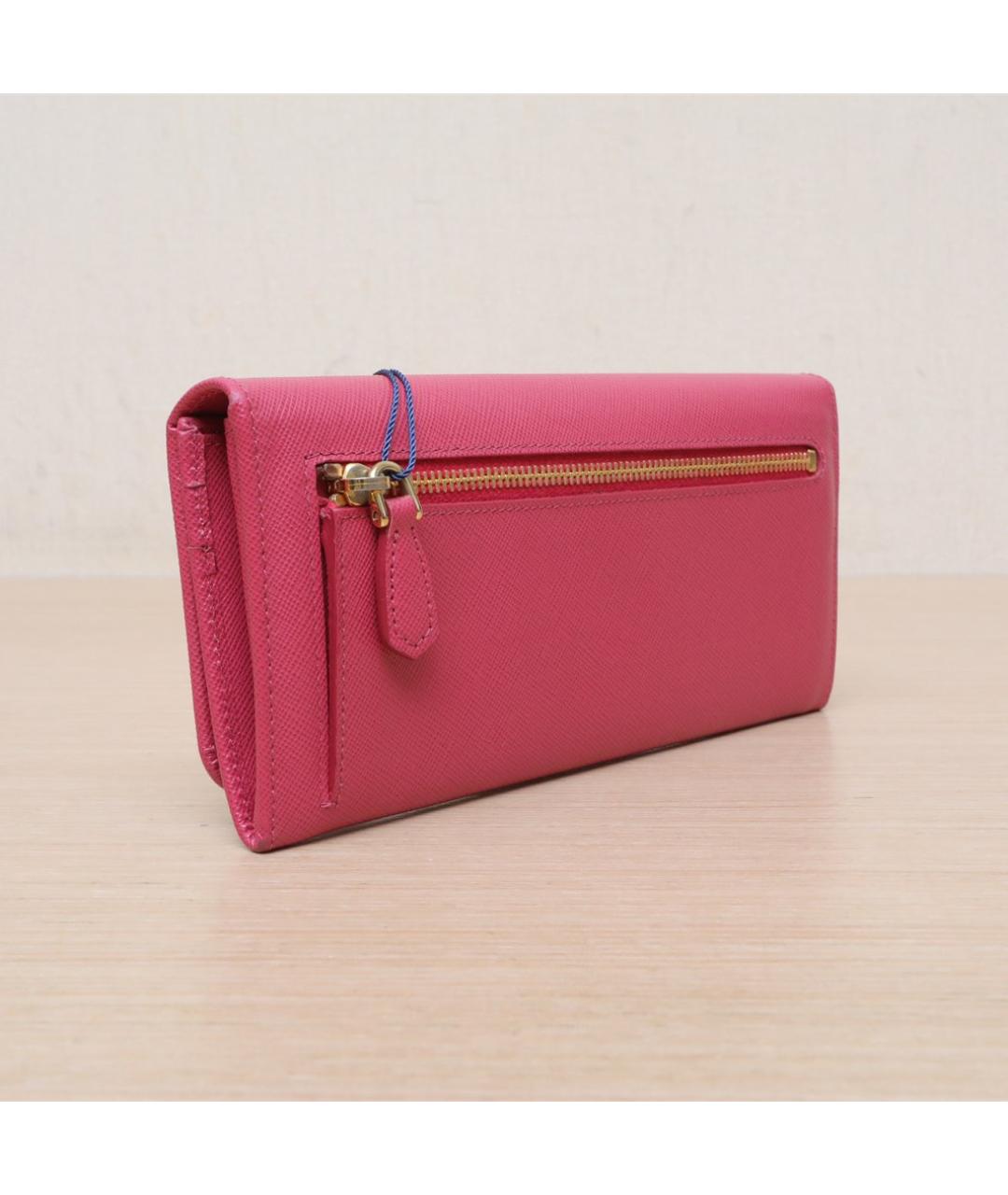 PRADA Розовый кожаный кошелек, фото 6
