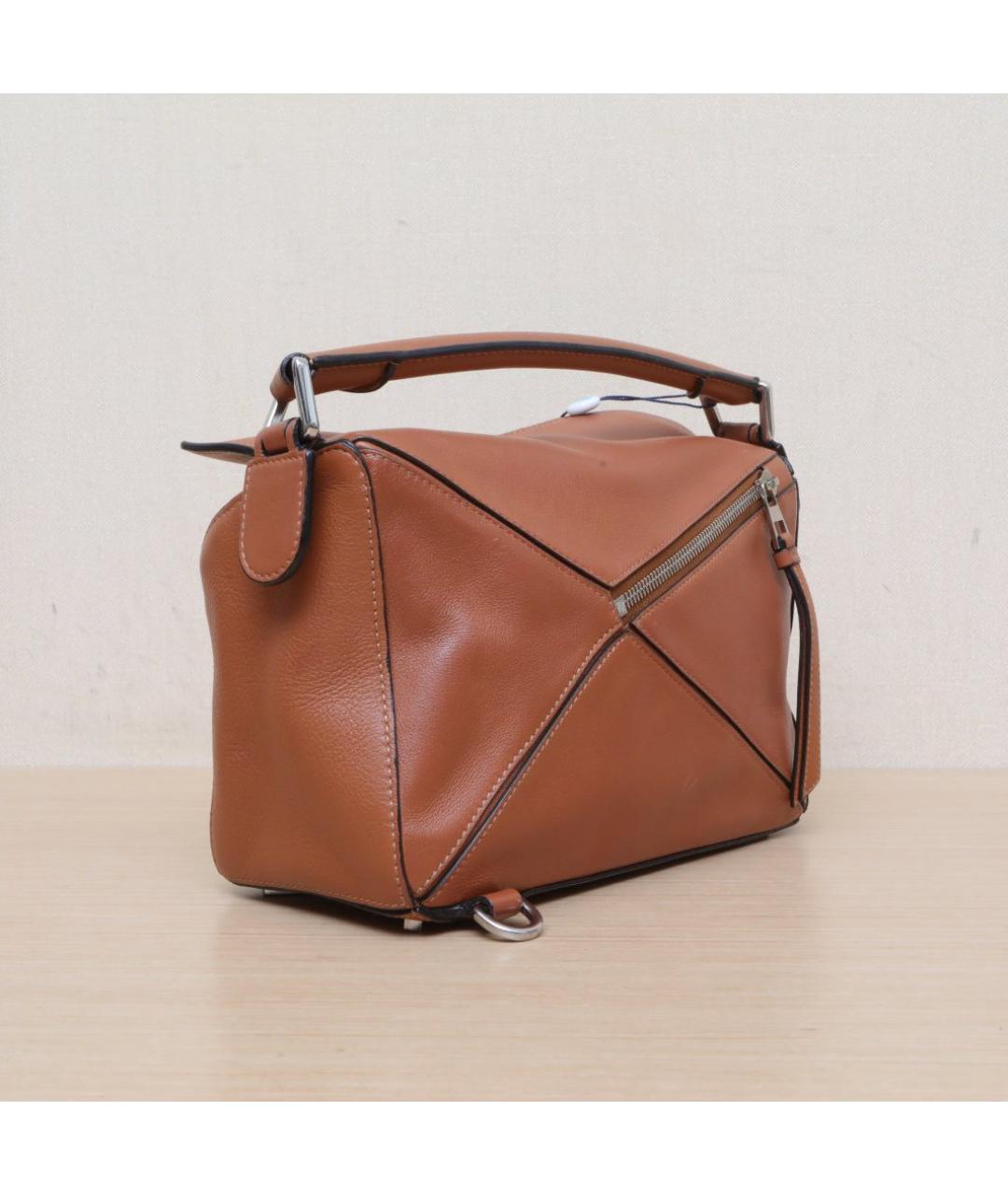 LOEWE Коричневая кожаная сумка через плечо, фото 6