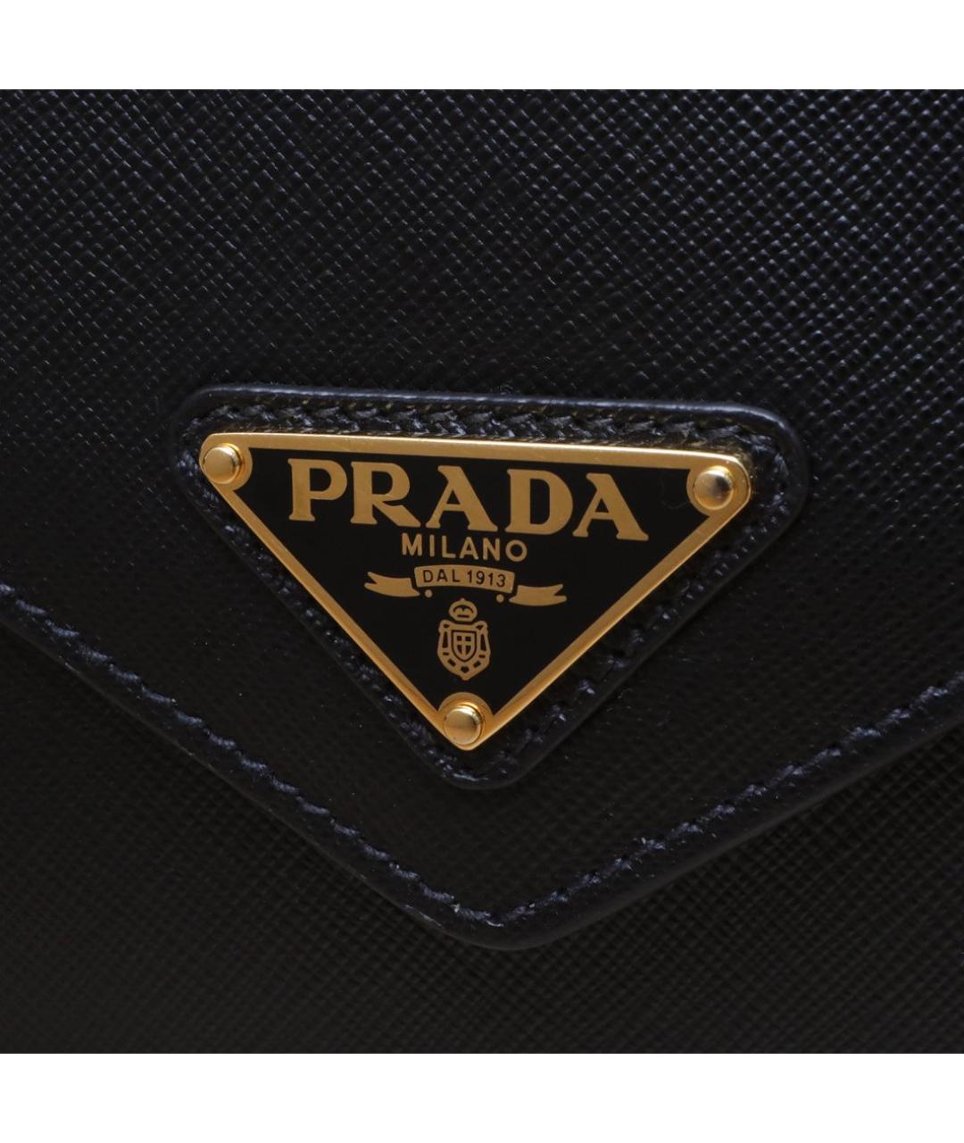 PRADA Черная кожаная сумка через плечо, фото 8