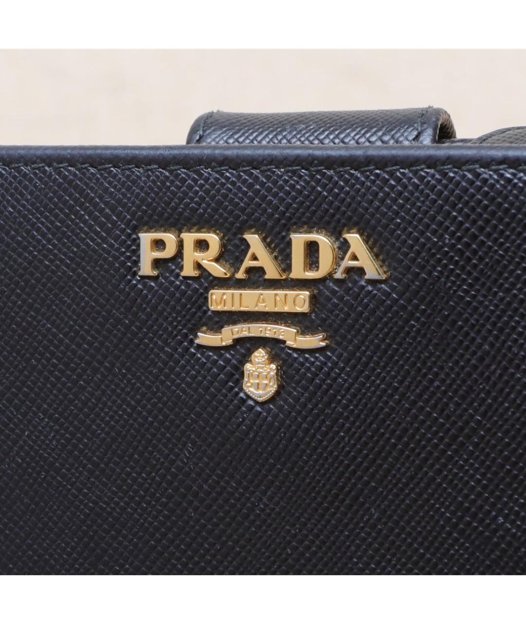 PRADA Черный кожаный кошелек, фото 8