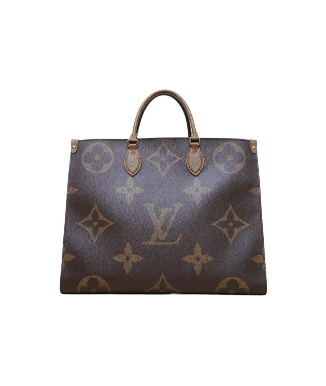 LOUIS VUITTON Коричневая кожаная сумка тоут, фото 1