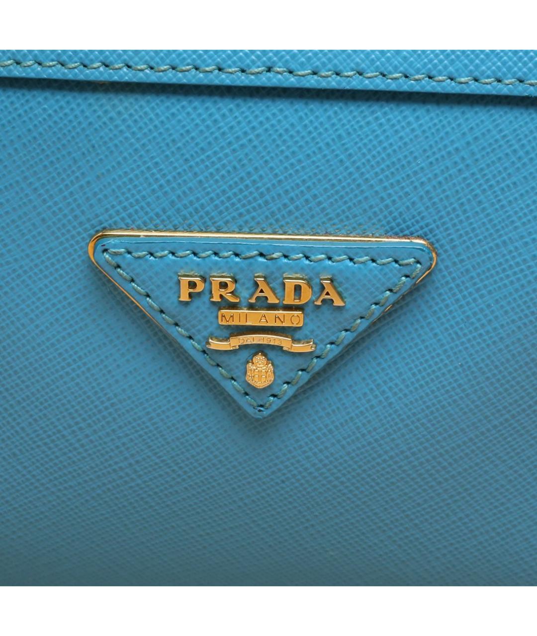 PRADA Голубая кожаная сумка через плечо, фото 8
