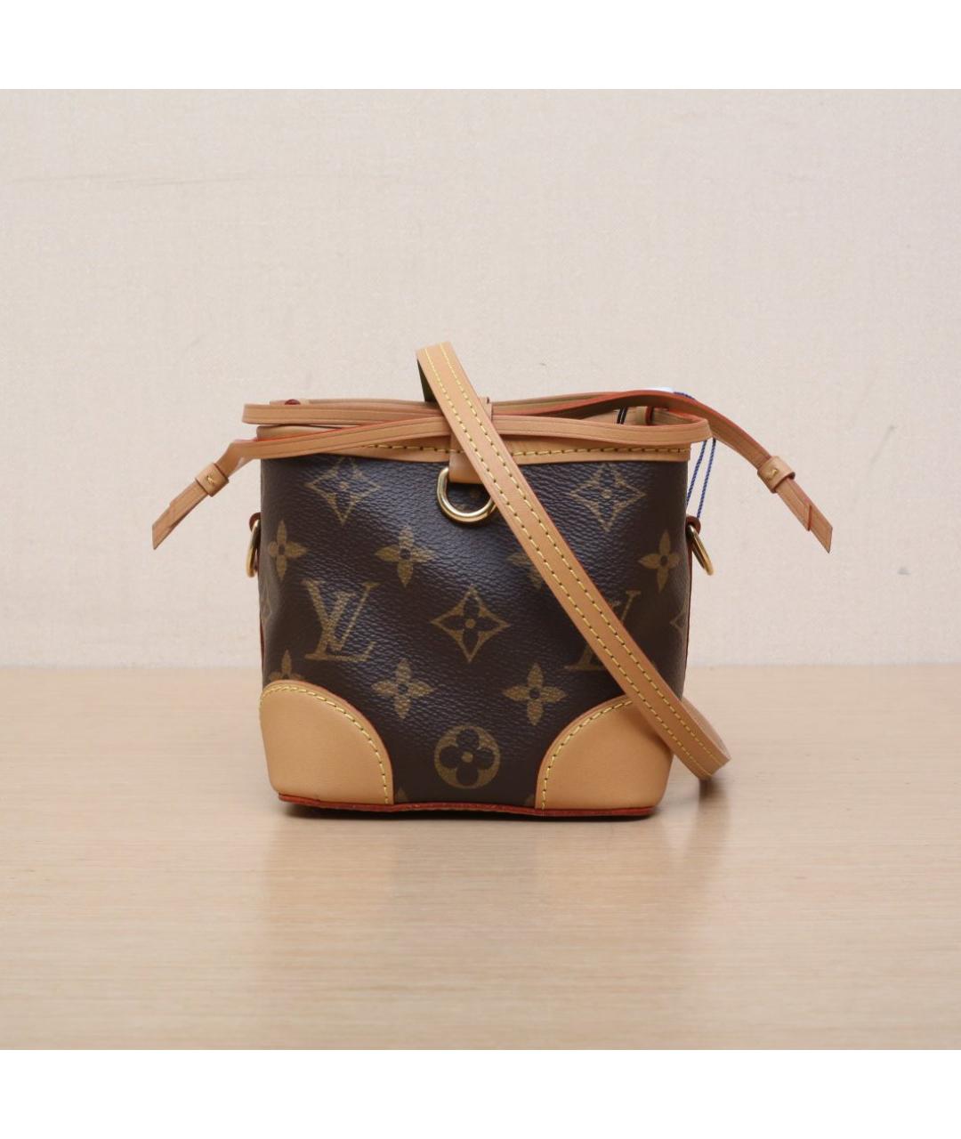 LOUIS VUITTON Коричневая кожаная сумка через плечо, фото 3