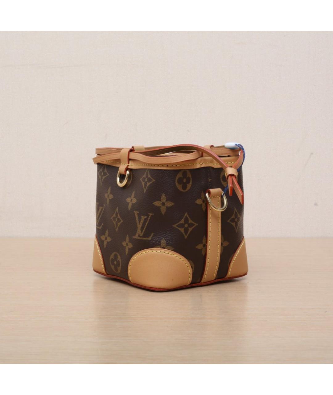 LOUIS VUITTON Коричневая кожаная сумка через плечо, фото 4