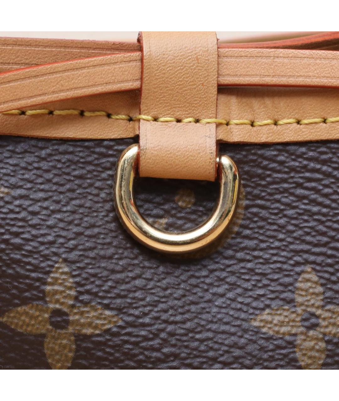 LOUIS VUITTON Коричневая кожаная сумка через плечо, фото 8