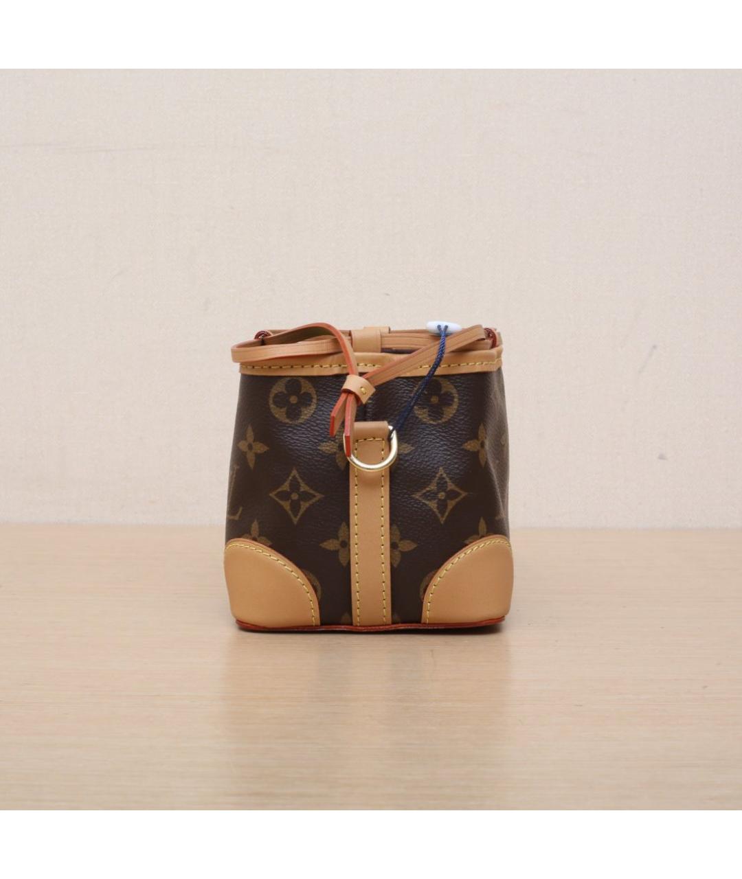 LOUIS VUITTON Коричневая кожаная сумка через плечо, фото 5
