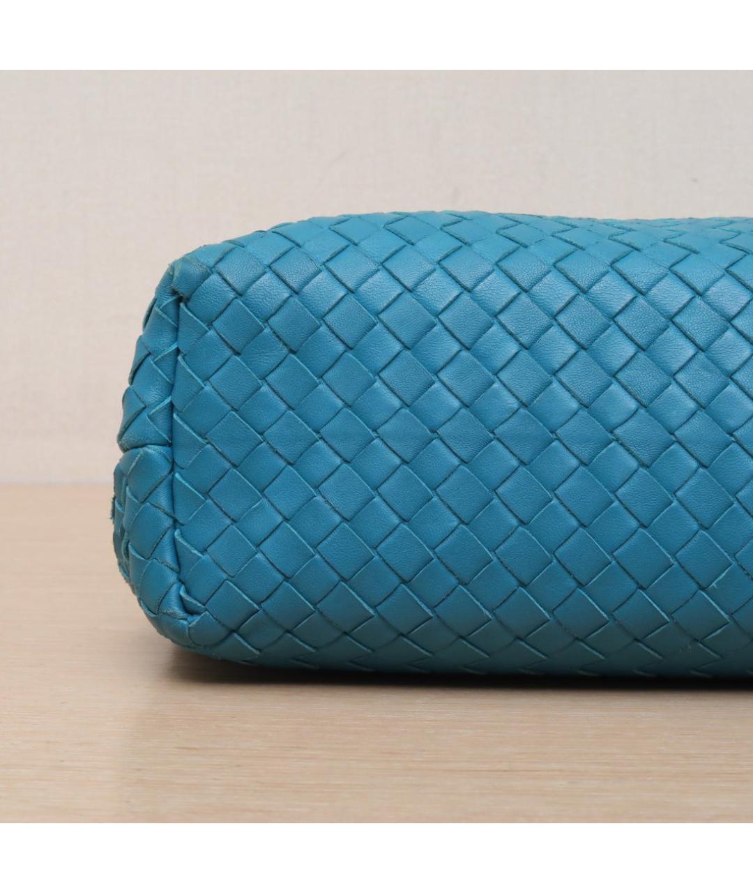 BOTTEGA VENETA Бирюзовая кожаная сумка через плечо, фото 9