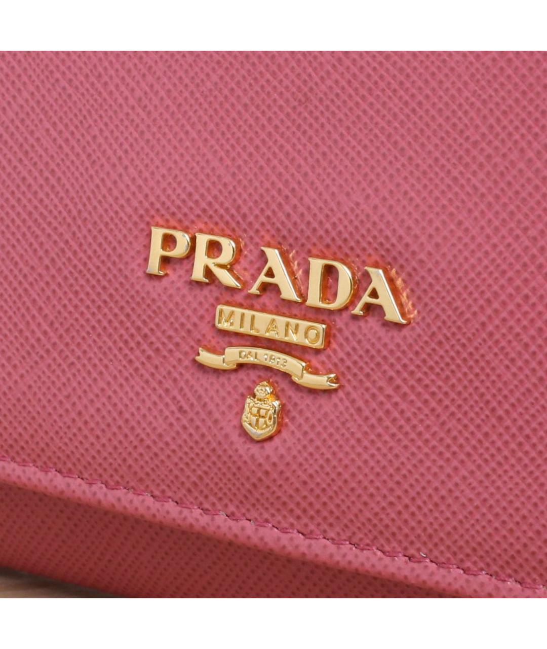 PRADA Розовая кожаная сумка через плечо, фото 8