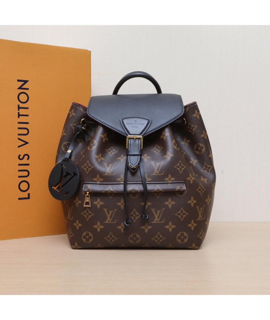 LOUIS VUITTON Коричневый кожаный рюкзак, фото 2