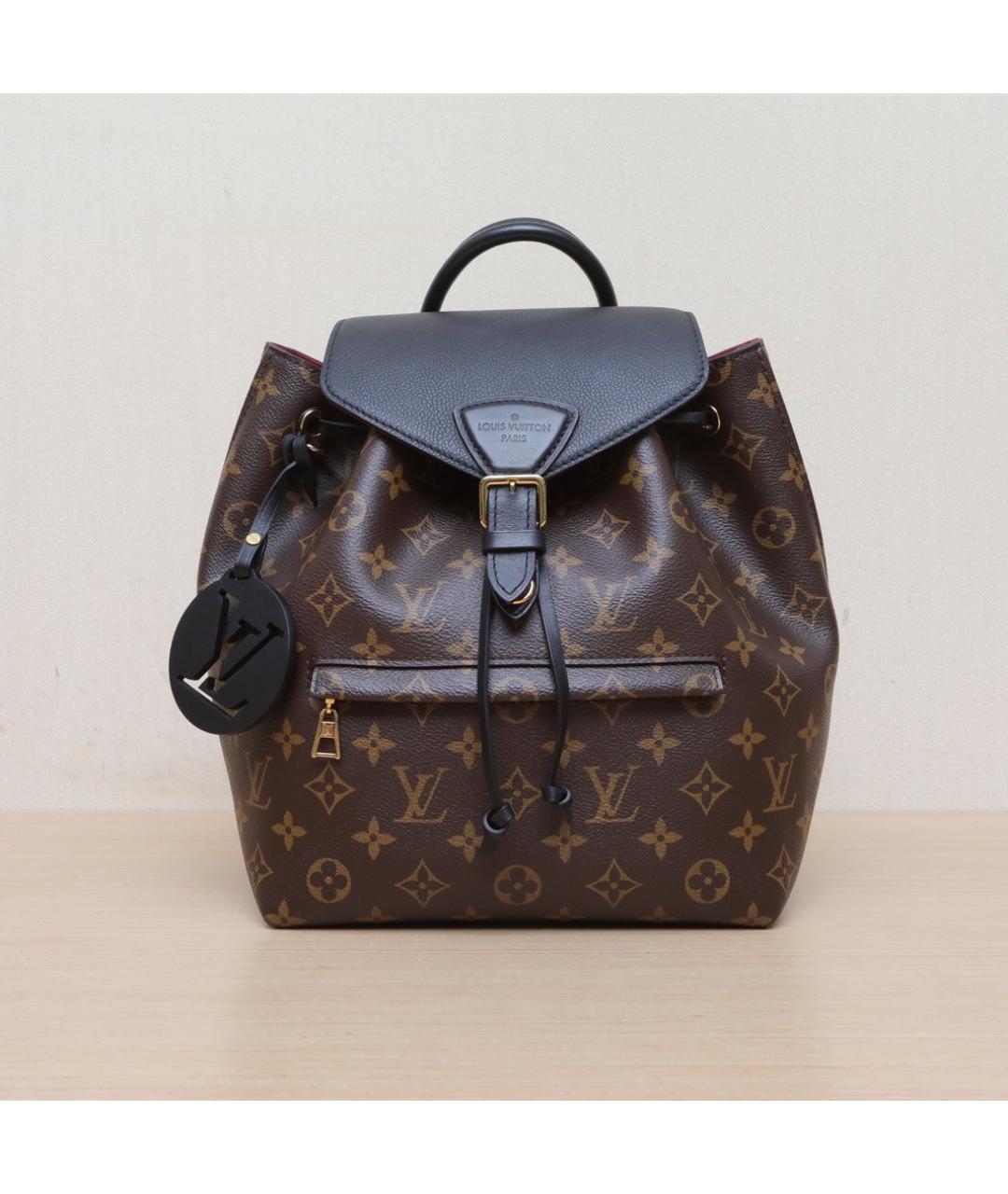 LOUIS VUITTON Коричневый кожаный рюкзак, фото 3