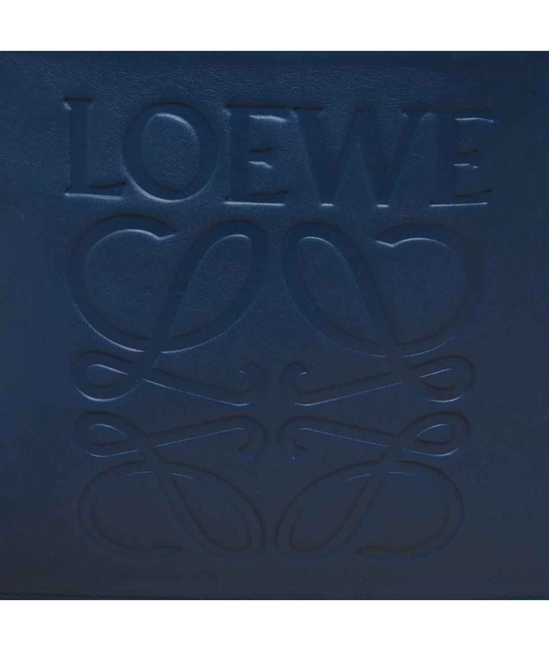 LOEWE Темно-синяя кожаная сумка через плечо, фото 8