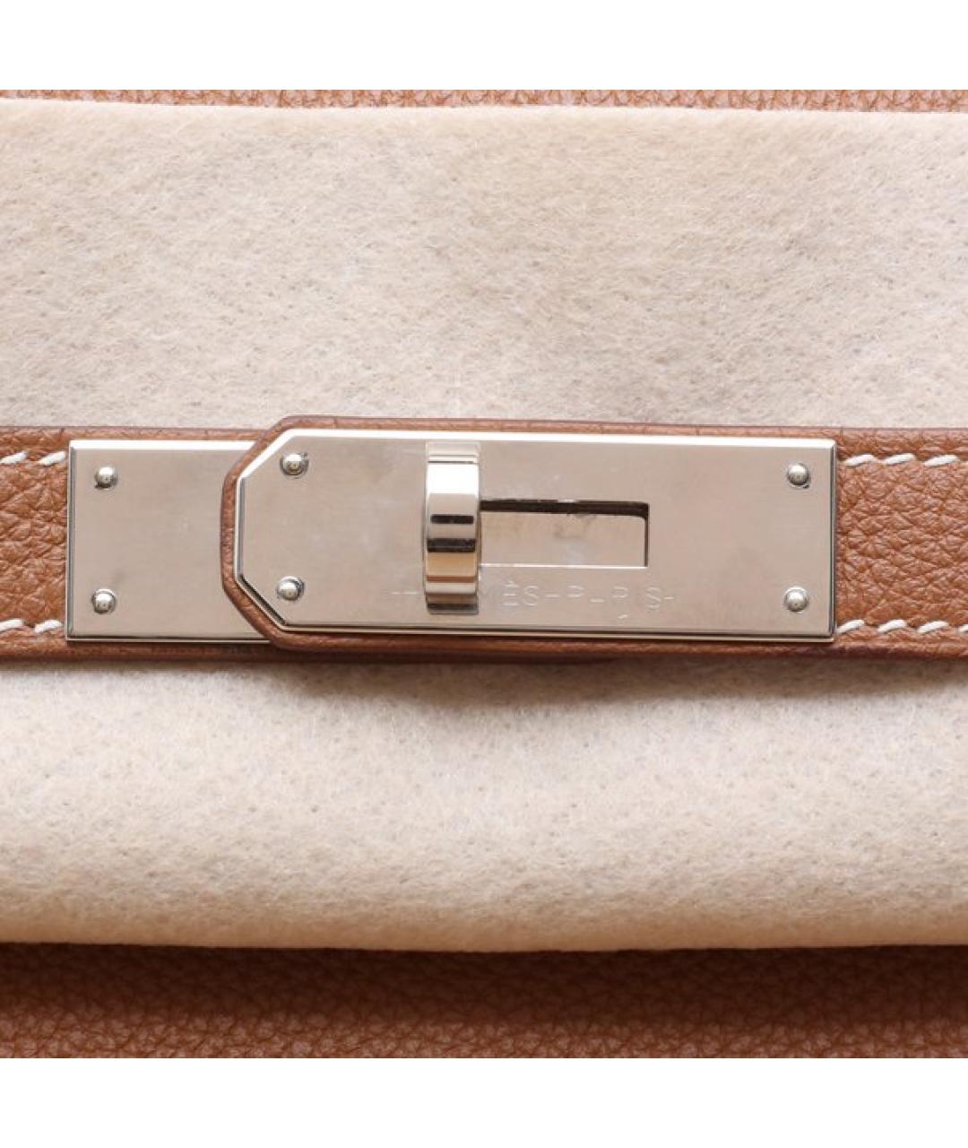 HERMES Коричневая кожаная сумка через плечо, фото 8